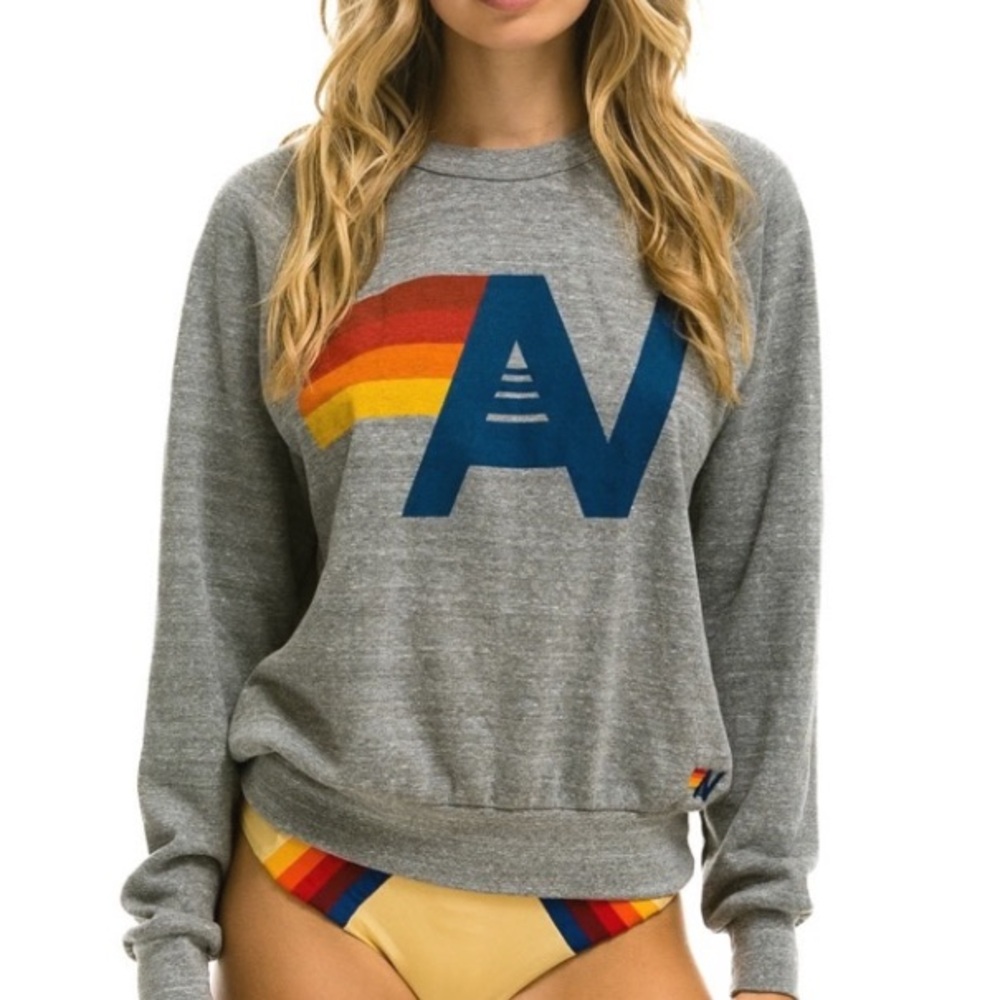 Aviator Nation Gray Sweatshirt with Logo
